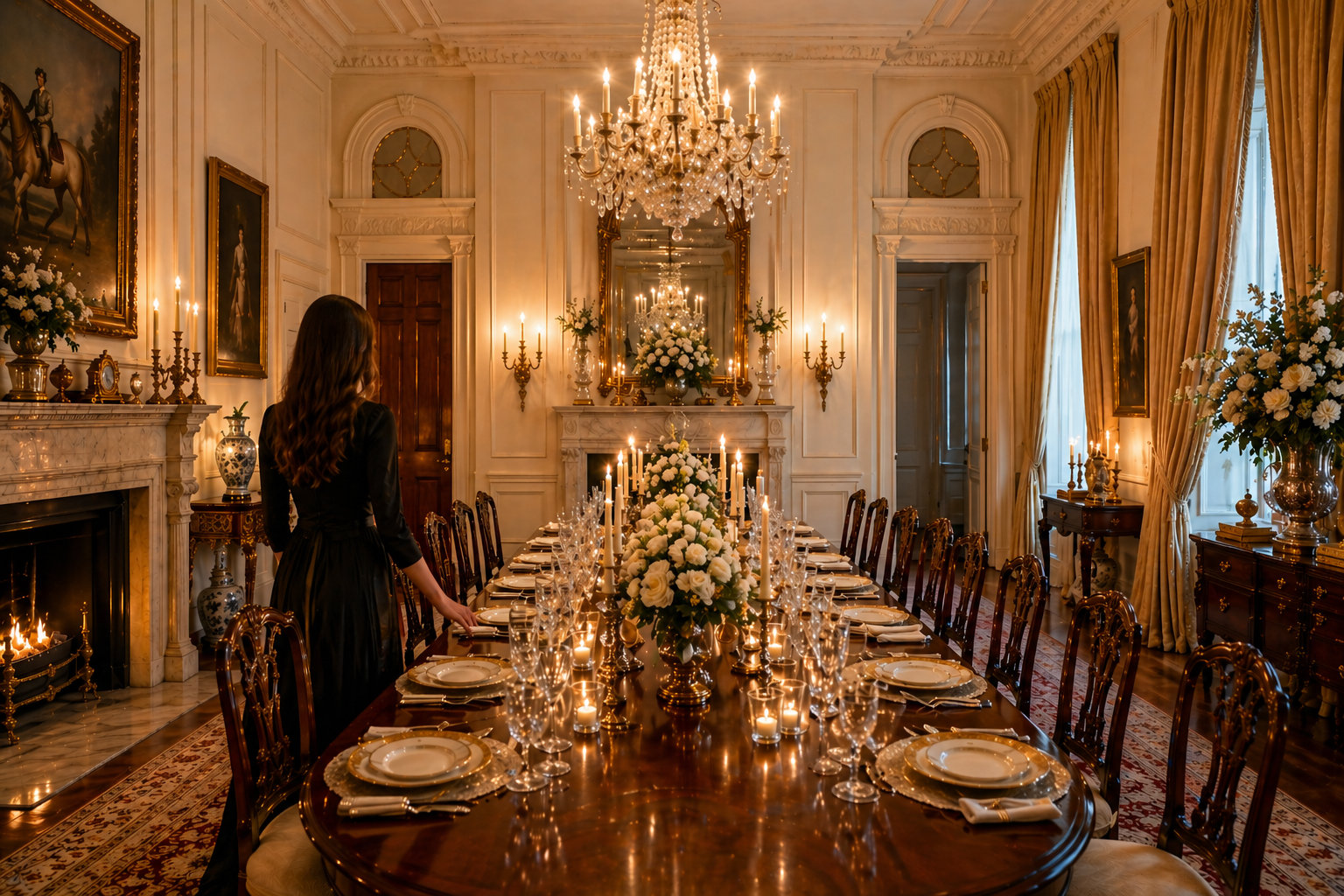 Conversation at a composed gathering. The House of Clio.